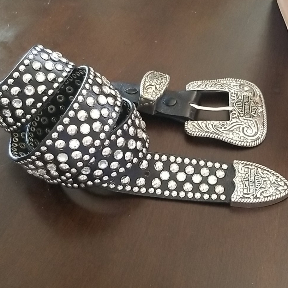 Harley Davidson Western Crystal Buckle Rhinestine